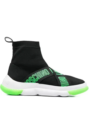Moschino Zapatillas altas con correa con logo