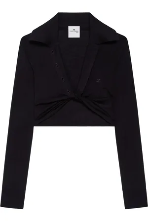 Courrèges Polo corto con detalle retorcido
