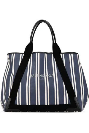 Balenciaga Bolso shopper Striped Navy Cabas M de lona 2017-2024
