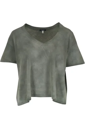 R13 Camiseta con efecto envejecido