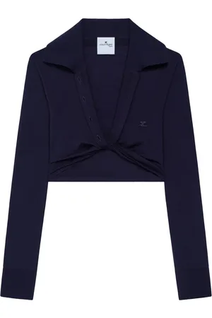 Courrèges Polo corto con detalle retorcido