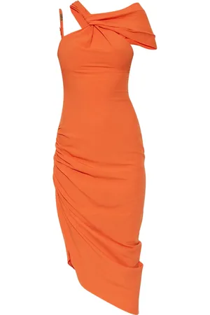 VERSACE Vestido midi asimétrico