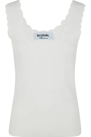 Blugirl Top con borde festoneado