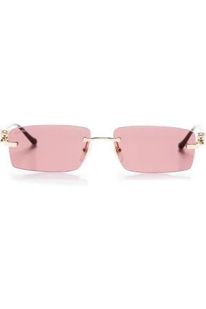 Cartier Gafas de sol rectangulares sin montura
