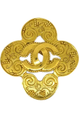 CHANEL Broche Flower con logo CC 1996
