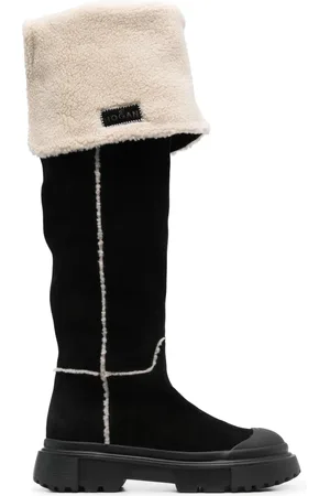 Hogan Botas por la rodilla con detalle de pelo