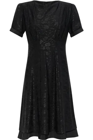 Jil Sander Vestido con motivo floral en jacquard