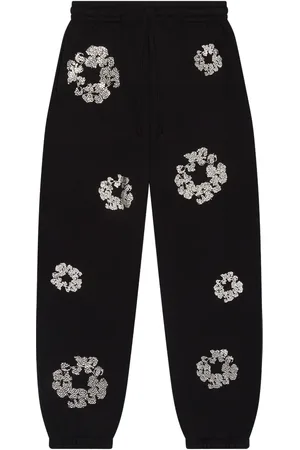 DENIM TEARS Pantalones de chándal Swarovski Wreath Black