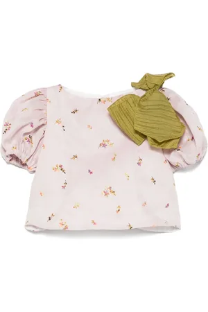 LA STUPENDERIA Top con bordado floral