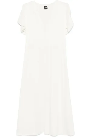HUGO BOSS Vestido midi con cuello en V