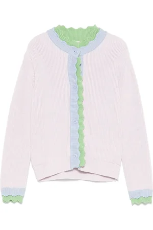 Stella McCartney Cárdigan con borde festoneado