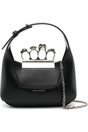 Alexander McQueen Bolso The Jeweled Hobo mini de cuero