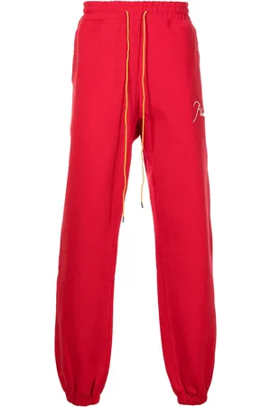 Rhude Pantalones joggers ajustados con logo bordado