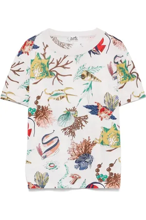Hermès Camiseta con concha estampada