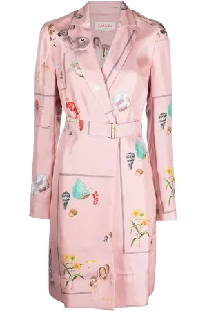 Lanvin Vestido camisero con motivo Botanica