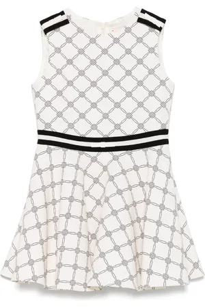 Elisabetta Franchi Vestido con logo en jacquard