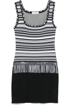 Dior Vestido corto a rayas