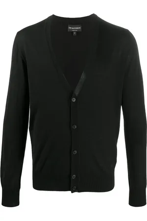 Emporio Armani Cárdigan de punto fino con cuello en V