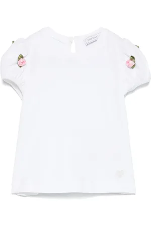 MONNALISA Camiseta con aplique floral