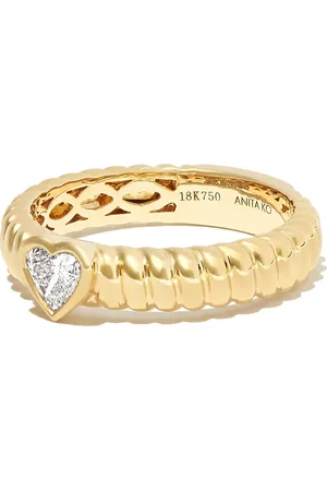 Anita Anillo Zoe en oro amarillo de 18kt con diamante
