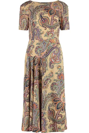 Etro Vestido con estampado de cachemira