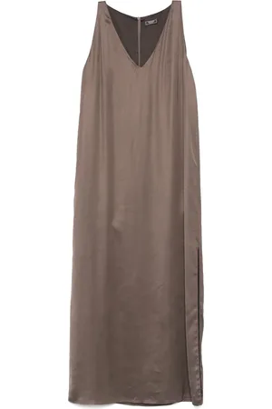 PESERICO SIGN Vestido midi con detalle de joyas