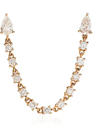 Anita Pendiente en oro amarillo de 18kt con diamante