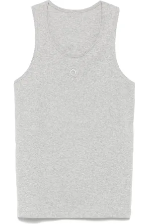 Marine Serre Top Crescent Moon bordado