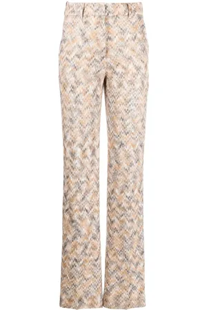 Missoni Pantalones rectos de punto en zigzag