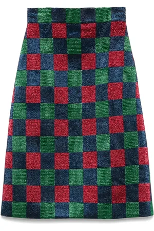 Gucci Falda midi a cuadros
