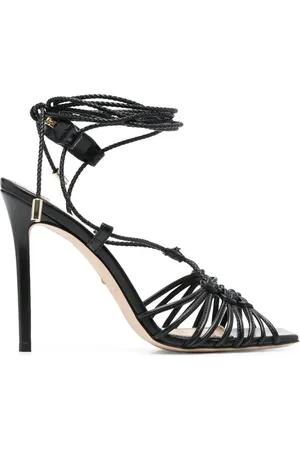 Elisabetta Franchi Sandalias con detalle de cadena y puntera abierta