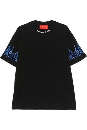 Vision Of Super Camiseta con llamas bordadas