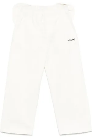 DOUUOD KIDS Pantalones con logo bordado