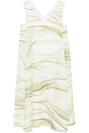 PESERICO SIGN Vestido midi con motivo de hierbas