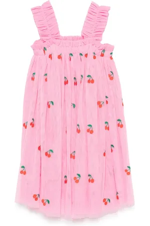 Stella McCartney Vestido con cerezas bordadas