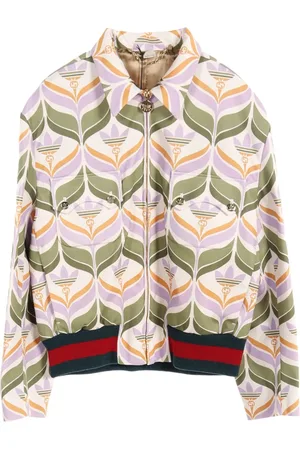 Gucci Chaqueta con estampado Trefoil de Gucci x adidas 2020