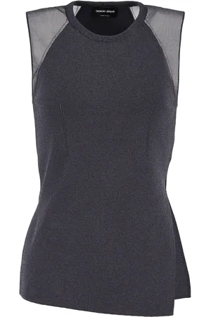 Giorgio Armani Top sin mangas semitranslúcido