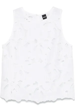 HUGO BOSS Blusa con bordado floral