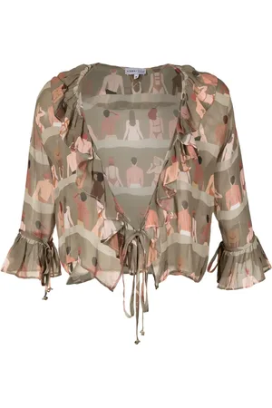 AMIR SLAMA Blusa con estampado de nadadores