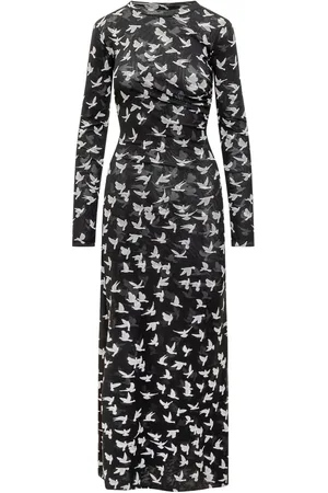 Stella McCartney Vestido midi con estampado gráfico