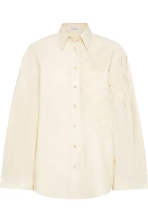 Brunello Cucinelli Camisa con aplique Flora
