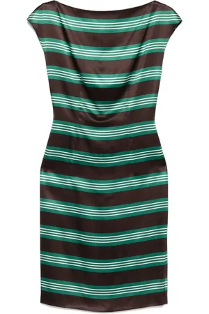 Prada Vestido midi a rayas