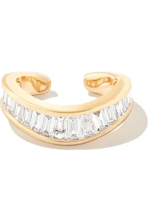 Anita Pendiente earcuff Baguette en oro amarillo de 18kt con diamantes