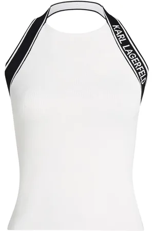 Karl Lagerfeld Top con logo en jacquard