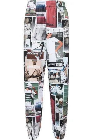 Lacoste Pantalones de chándal rectos con fotografía estampada