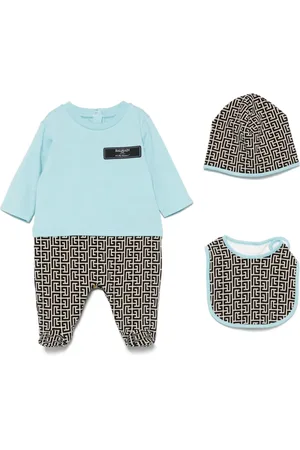Balmain Set de tres peleles con monograma PB
