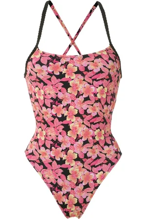 AMIR SLAMA Body con motivo floral