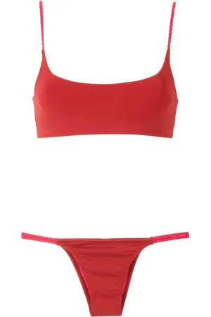 AMIR SLAMA Bikini con ribete trenzado