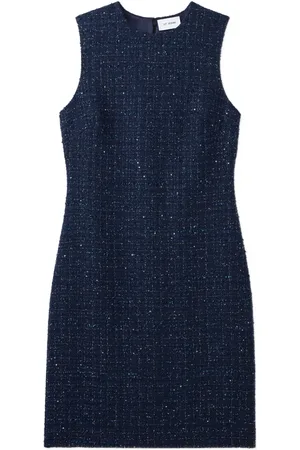 ST. JOHN Vestido de tweed con aplique de lentejuelas