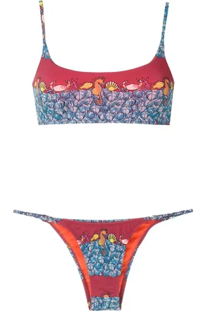 AMIR SLAMA Bikini con animal print